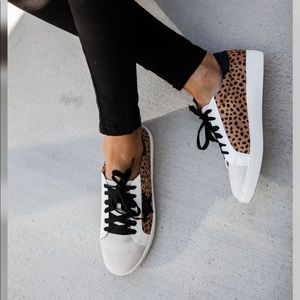 Faux Suede Cheetah Sneaker